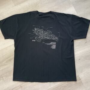 Firefly Serenity Blue Print Tee Shirt Black